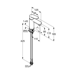 Смеситель для раковины Kludi X1 322820575, хром