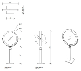 Зеркало Decor Walther Cube 50х19х9 0100420, золото