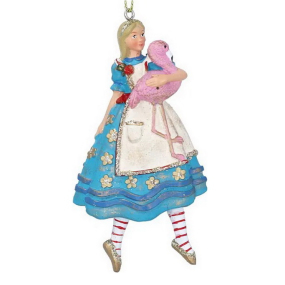 Елочная игрушка "Алиса с Фламинго" 10 см