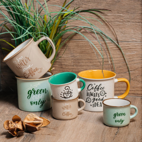 Чашка для эспрессо Natural 100 мл, зеленая