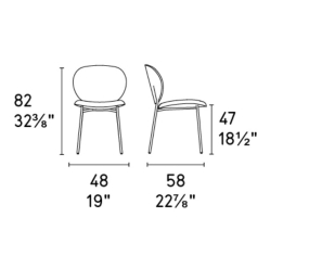 Стул Calligaris Ines CS2004, Ocean Blue