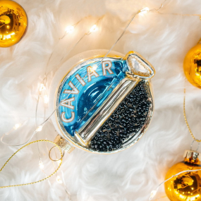 Игрушка на елку "Баночка икры" 7 см