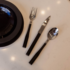 Набор столовых приборов Le Miroir, 24 предмета, цвет черный трюфель