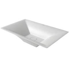 Раковина Holbi Sirius 57 SR 57х35, из Soft Rock, белая матовая, с клапаном