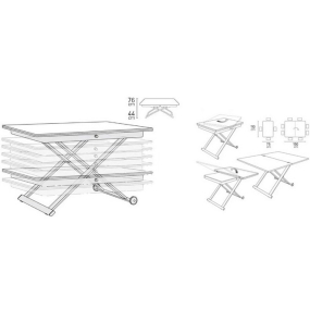 Стол Connubia Magic-J 115(150)х75 CB5041-A, Vulcano
