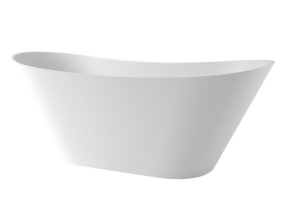Ванна Holbi Afina SR 161x66, из Soft Rock, белая матовая, с сифоном