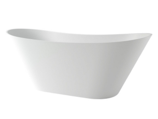 Ванна Holbi Afina SR 161x66, из Soft Rock, белая матовая, с сифоном