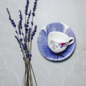 Чашка для эспрессо с блюдцем Mariefleur Gris Basic 80 мл