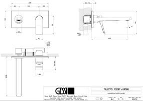 Внешняя часть Gessi Rilievo 59088.149 смесителя для раковины, с изливом, никель матовый