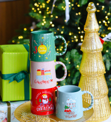 Кружка Merry Christmas 400 мл, розовая