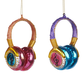 Новогодняя игрушка "Наушники" 12 см, в ассортименте