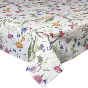 Скатерть прямоугольная Textile Flora 150х300 см, белая