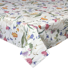 Скатерть прямоугольная Textile Flora 150х350 см, белая