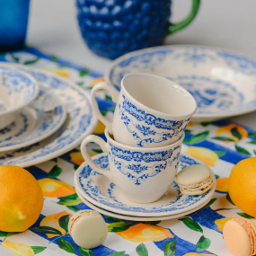 Чашка чайная/кофейная с блюдцем Rose Blue 200 мл