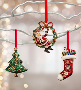 Елочная игрушка "Санта" 6 см