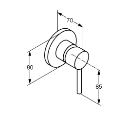 Внешняя часть Kludi Bozz 389250576 смесителя для душа, хром
