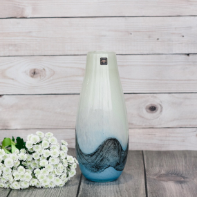 Ваза Glass Design Sonic 38 см, голубая