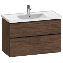 Тумба с раковиной Duravit D-Neo 100х48, темный орех