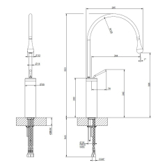 Смеситель для раковины Gessi Goccia 33609.031, хром