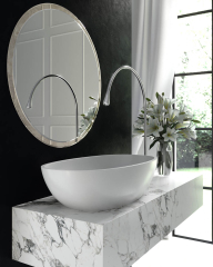 Раковина Holbi Tefia SR 63x35, из Soft Rock, белая матовая, с клапаном