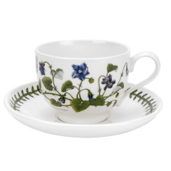 Чашка чайная с блюдцем округлая "Фиалка душистая" 200 мл