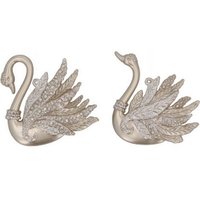 Елочная игрушка "Лебедь" 10х9 см, в ассортименте