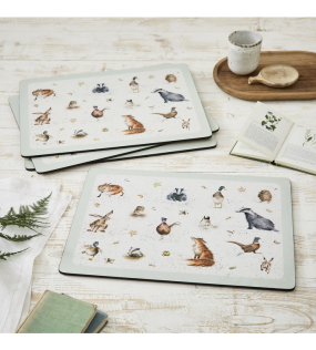 Набор подставок под тарелку "Лесные жители" 29,8х40,1 см, 4 шт