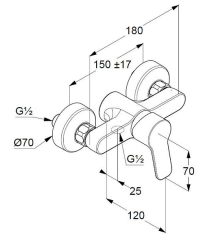Смеситель для душа Pure&Easy q1_378419165, белый