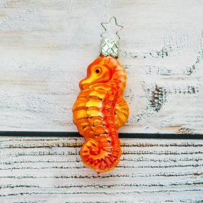 Новогодняя игрушка "Морской конек" 7,5 см