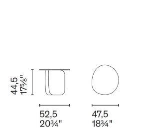 Стол журнальный Calligaris Twins 53х48, Bronze Matt