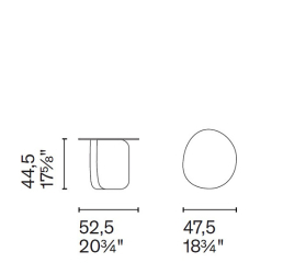 Стол журнальный Calligaris Twins 53х48, Bronze Matt