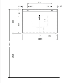 Зеркало RAK Ceramics Joy 100х68, с подсветкой  и подогревом