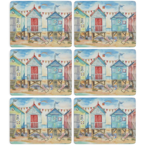 Набор подставок под тарелку Beach Huts 23х30,5 см, 6 шт