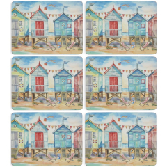 Набор подставок под тарелку Beach Huts 23х30,5 см, 6 шт