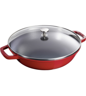 Вок со стеклянной крышкой Staub Specials 30 см / 4,4 л, вишневый