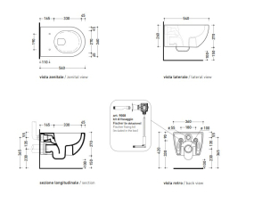 Унитаз подвесной Flaminia App 54х36 AP118SFAN, Gosilent, с сиденьем, Fango