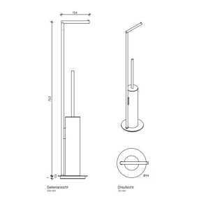 Ершик для туалета Decor Walther Mikado 0522360, черный матовый