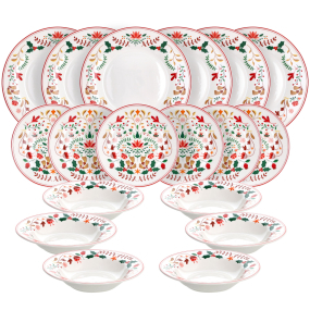 Набор посуды на 6 персон Winter Folk, 18 предметов