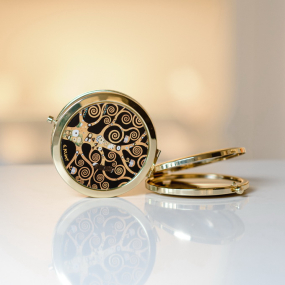 Зеркало карманное стеклянное в рамке "Дерево жизни" 7,5 см