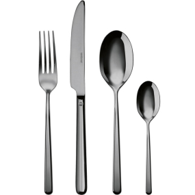 Набор столовых приборов Linear Black, 24 предмета