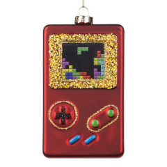 Елочная игрушка "Тетрис красный" 13 см