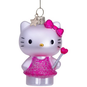 Елочная игрушка "Hello Kitty с волшебной палочкой" 9 см