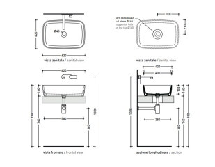 Раковина накладная Flaminia Play 62х42 PY62ANER, черный