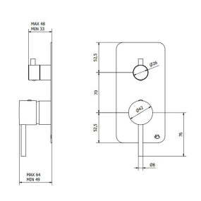 Внешняя часть iB Rubinetti Industria EID310CC_9 смесителя для душа, брашированное золото