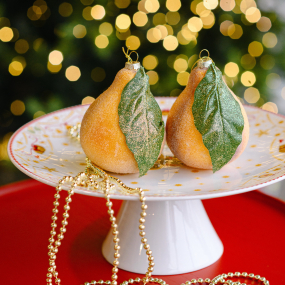 Елочная игрушка "Груша" 9 см