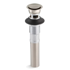 Донный клапан Kohler 7124-A-BN, с переливом, никель матовый