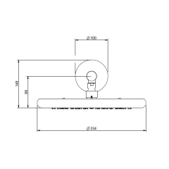 Лейка для душа Gessi Goccia 33756.299, с кронштейном, черный матовый