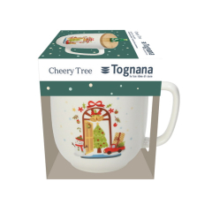 Кружка с крышкой "Елка" 390 мл