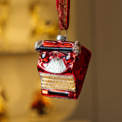 Елочная игрушка "Печатная машинка" 6 см