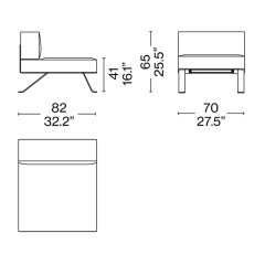 Кресло Cassina Ombra, Grafite